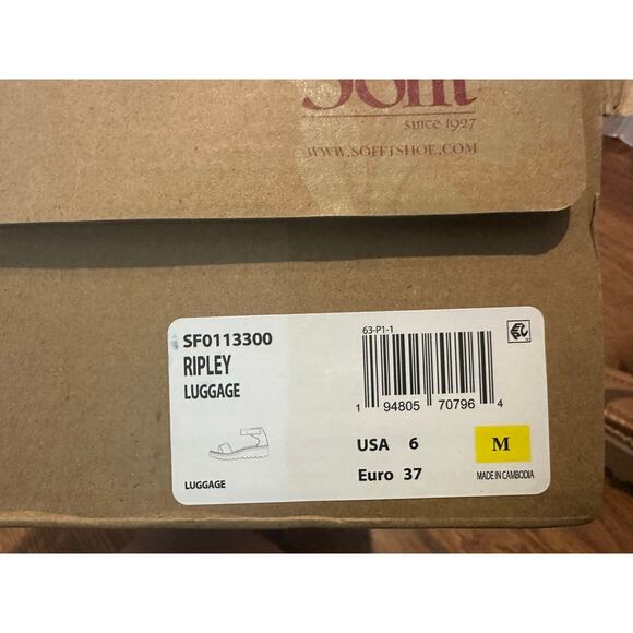 Sofft Ripley Leather Platform Sandals Tan - Size 6 NWT Comfortable Style - Picture 8 of 10